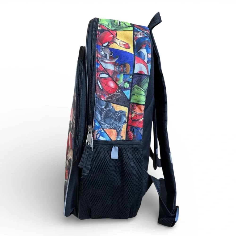 Marvel Avengers Backpack Kids School Bag Travel Summer Camp Black Multicolor